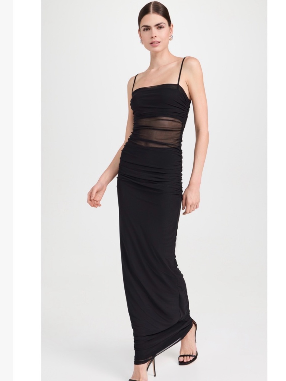 AFRM Jennan Dress Black Ruched Strapless Dress - Women